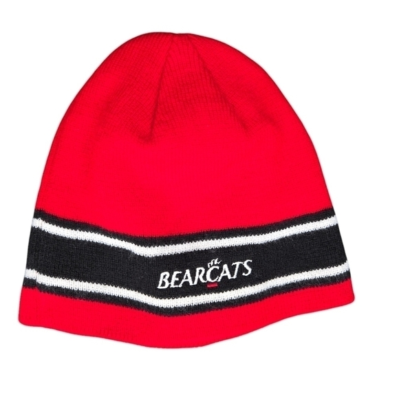 University of Cincinnati Bearcats Top of the World Knit Beanie Cap Red Black - Picture 1 of 4